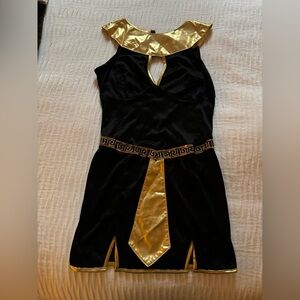 Cleopatra Halloween Costume Short Dress & Bangle Bracelets Ladies Size Small